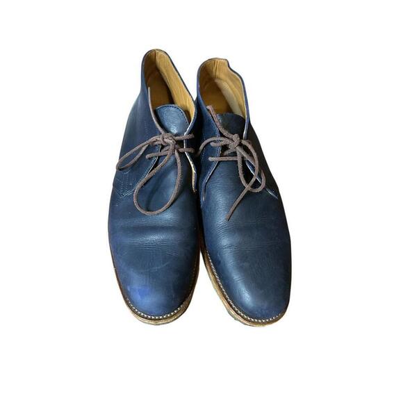 TAFT Chukka Ankle Boots Men's Size 11  Blue Leather Crepe Comfort Grunge Shoe - Picture 2 of 5